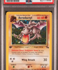 1999 POKEMON FOSSIL #1 AERODACTYL-HOLO 1ST EDITION PRERELEASE PSA 9